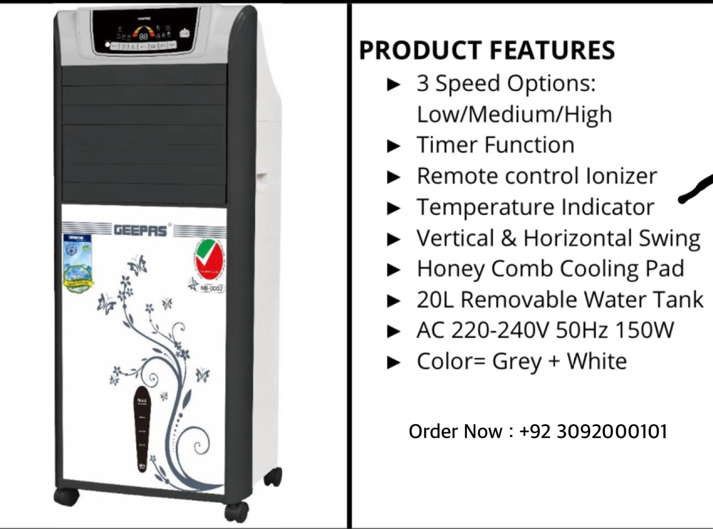 Imported Geepas Chiller Cooler Gac ( 9442 / 9443 / 9444)